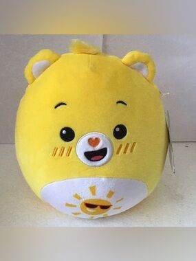 CARE BEARS Original Squishmallows FUNSHINE Yellow 8” Fuzzy Plush Jazwares NEW